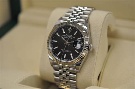 rolex date just acciaio e platino schermo nero|rolex datejust 2021.